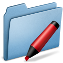 Blue Marker Icon 128x128 png
